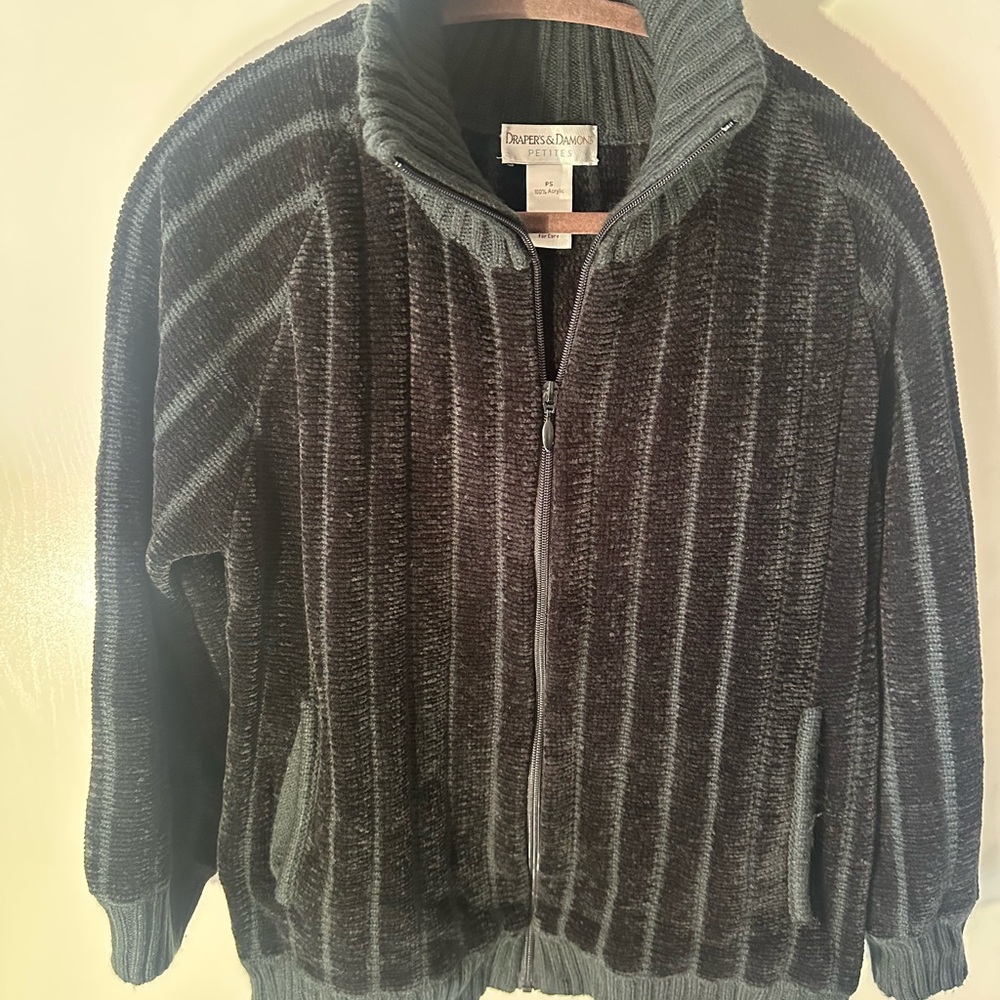 Draper's & Damon's Chenille Zip-Through Jacket – Size PS (Petite Small)